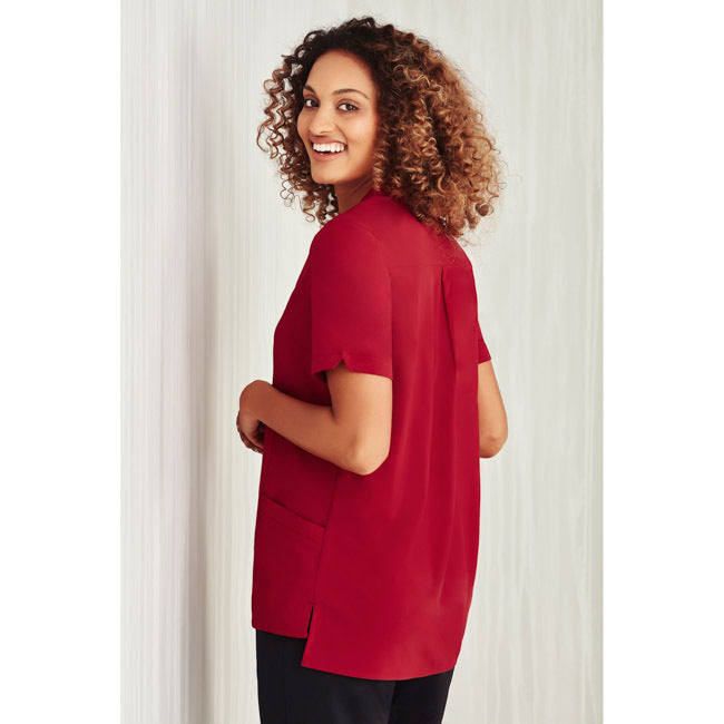 Biz Care Womens Florence Tunic Cherry