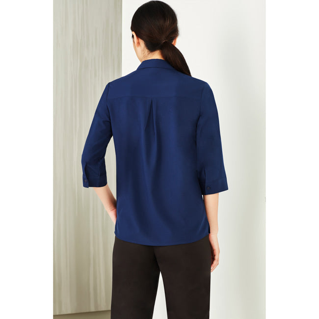 Biz Care Womens Florence 3/4 Sleeve Shirt Navy