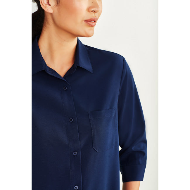 Biz Care Womens Florence 3/4 Sleeve Shirt Navy
