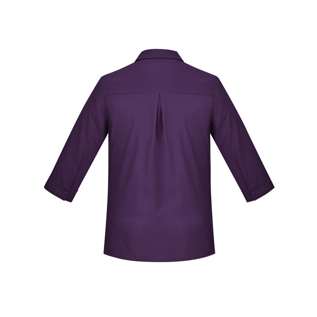 Biz Care Womens Florence 3/4 Sleeve Shirt Purple