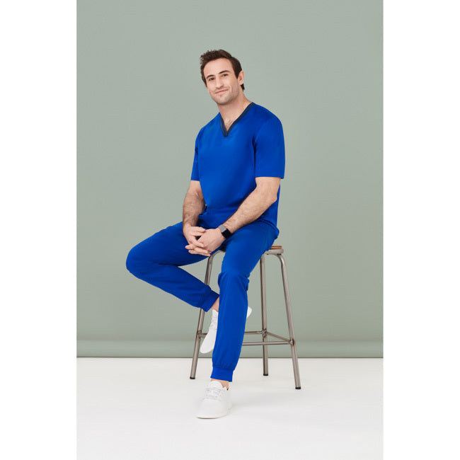 Biz Care Mens Riley Slim Leg Jogger Scrub Pants