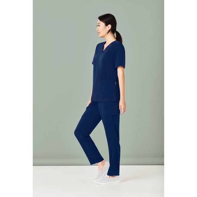 Biz Care Womens Avery Multi-Pockets Slim Leg Pants