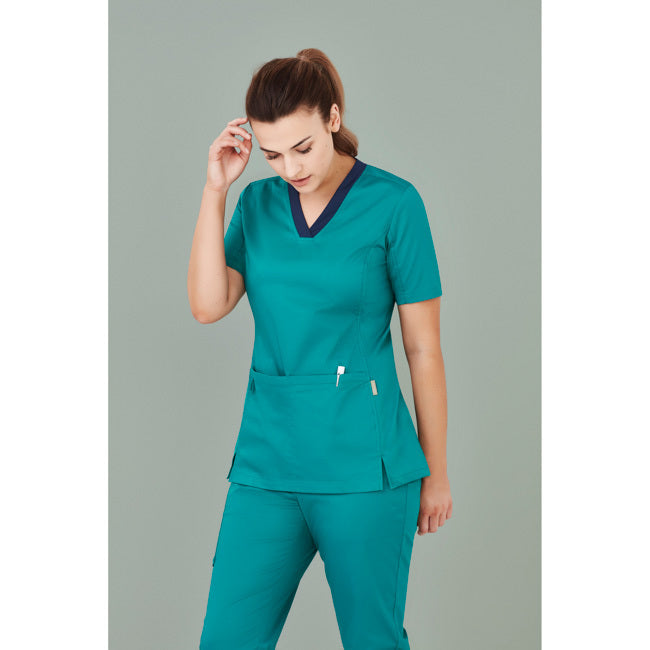 Biz Care Womens Riley V-Neck Scrub Top