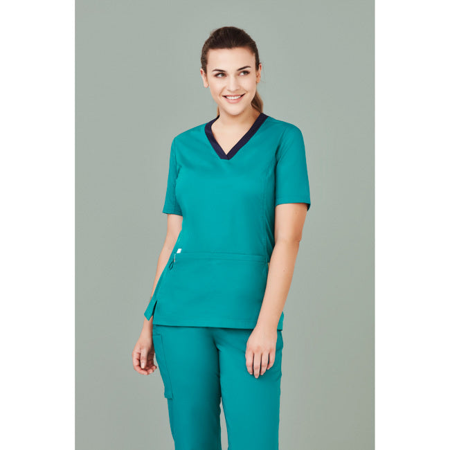 Biz Care Womens Riley V-Neck Scrub Top