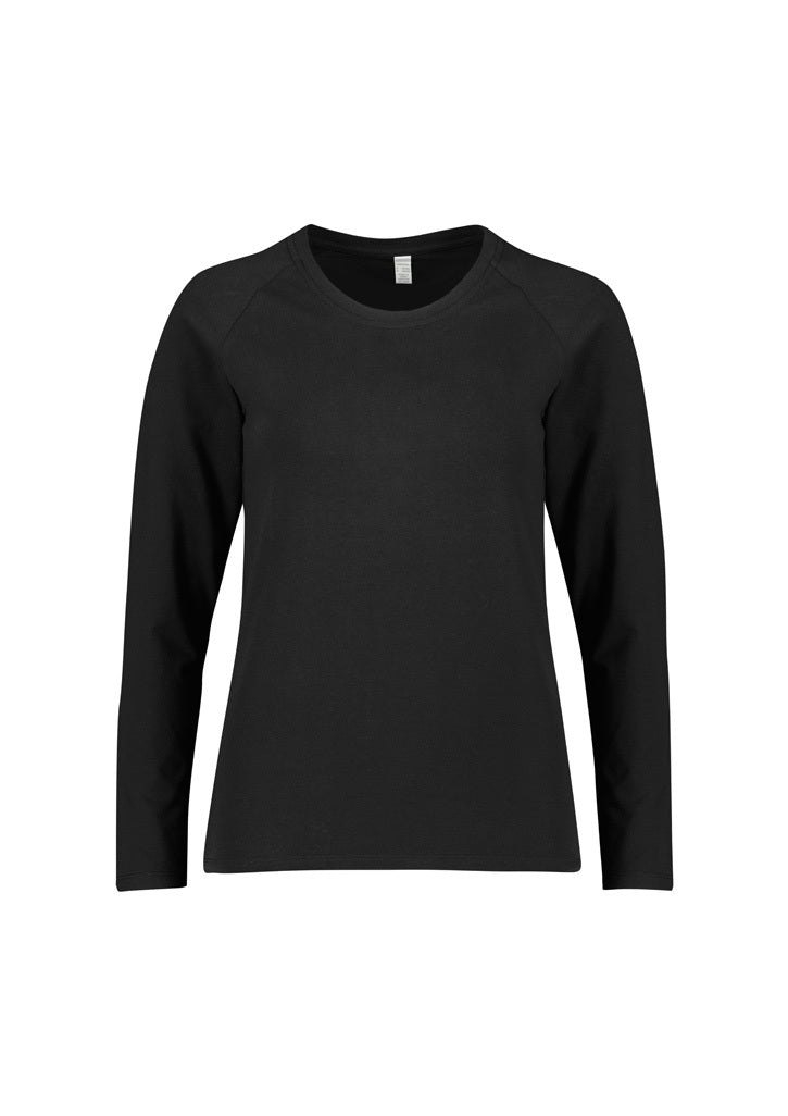 Biz Care Performance Womens Cotton L/S Tee