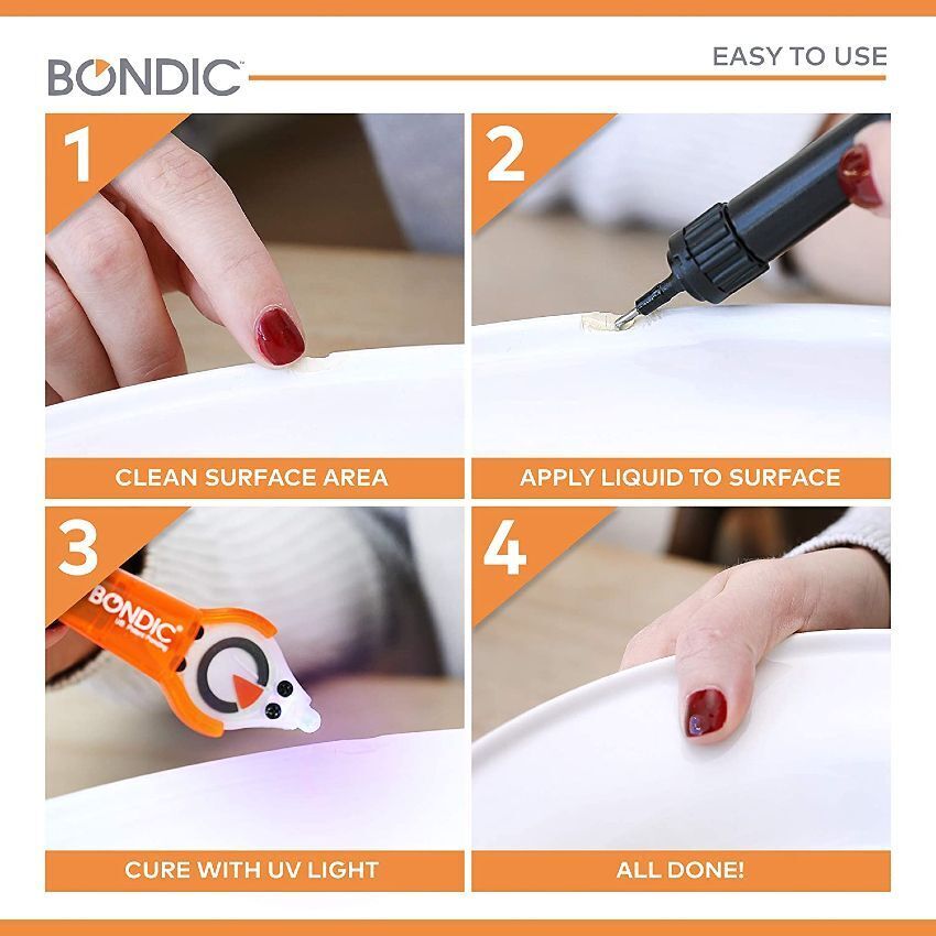 2x Bondic LED UV #1 Liquid Plastic Welder Starter Kits