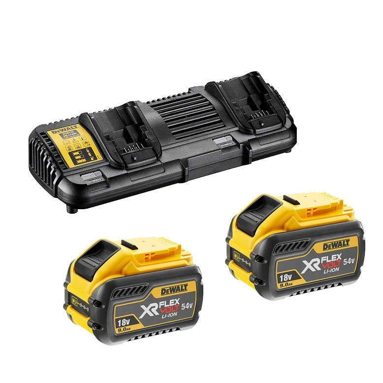 DeWalt 18V/54V Dual Port Battery Charger and 9.0Ah Kit DCB132X2-XE