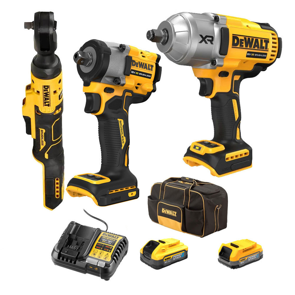 DeWalt 18V XR 3 Piece Auto Brushless POWERSTACK Combo DCZ395E1H1-XE