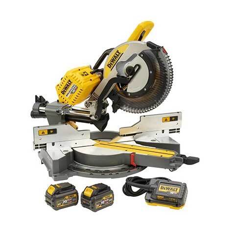 DeWalt 54V XR FLEXVOLT 305mm Compound Slide Mitre Saw with XPS Kit DHS780T2A-XE