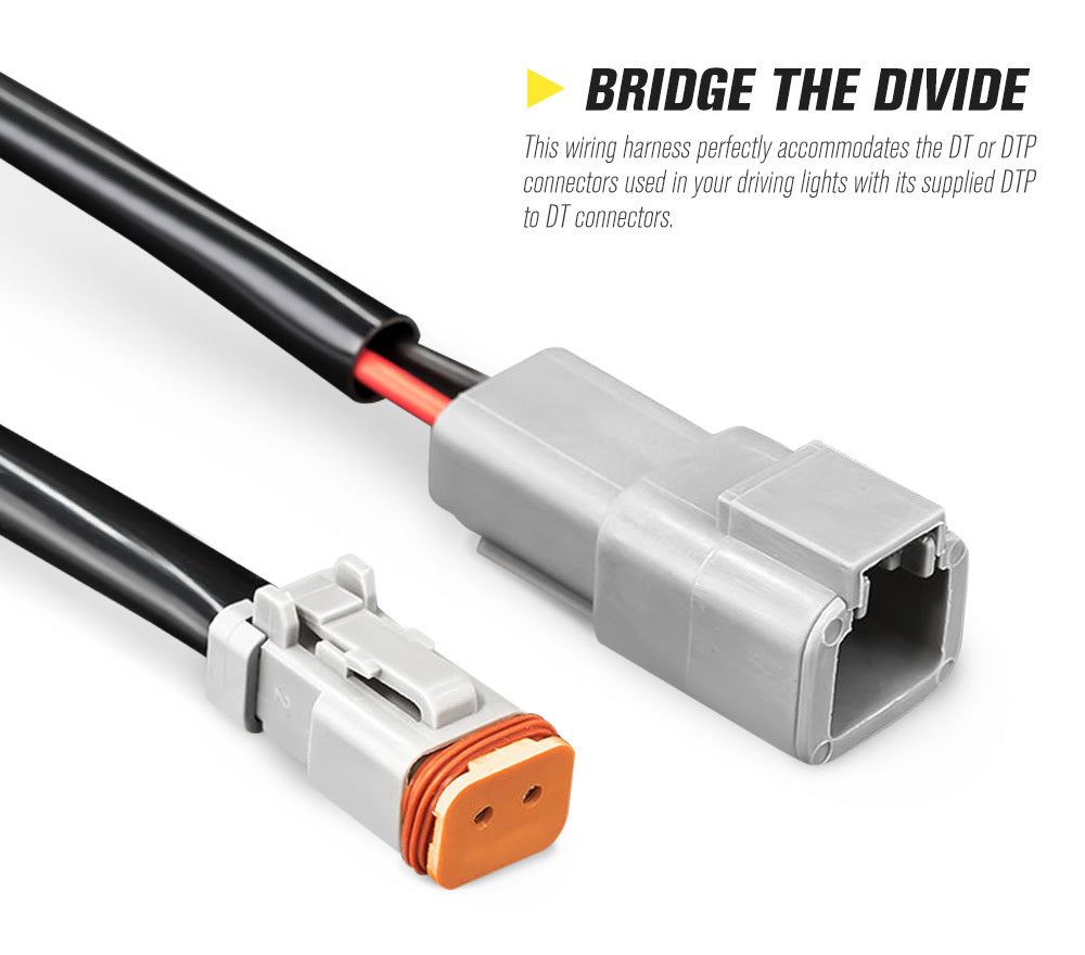 LIGHTFOX Dual Connector Plug & Play Smart harness High Beam Driving Light Wiring Harness