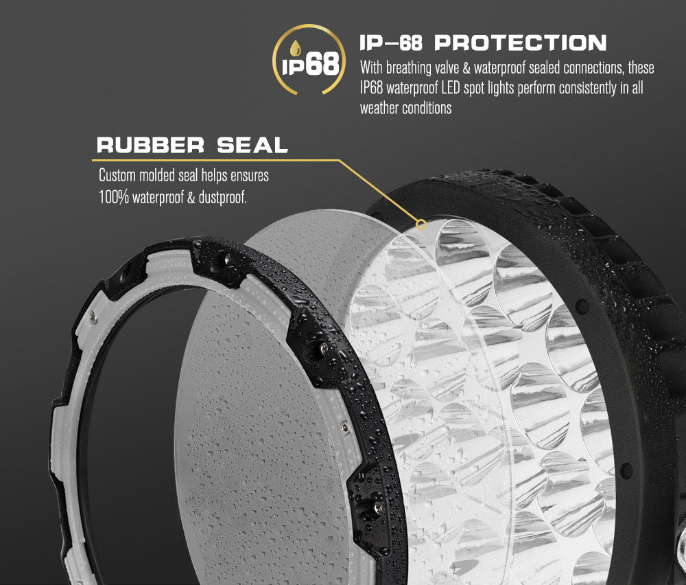 9inch LED Driving Lights Pair LED Round Spotlight Offroad 4x4 ATV Work