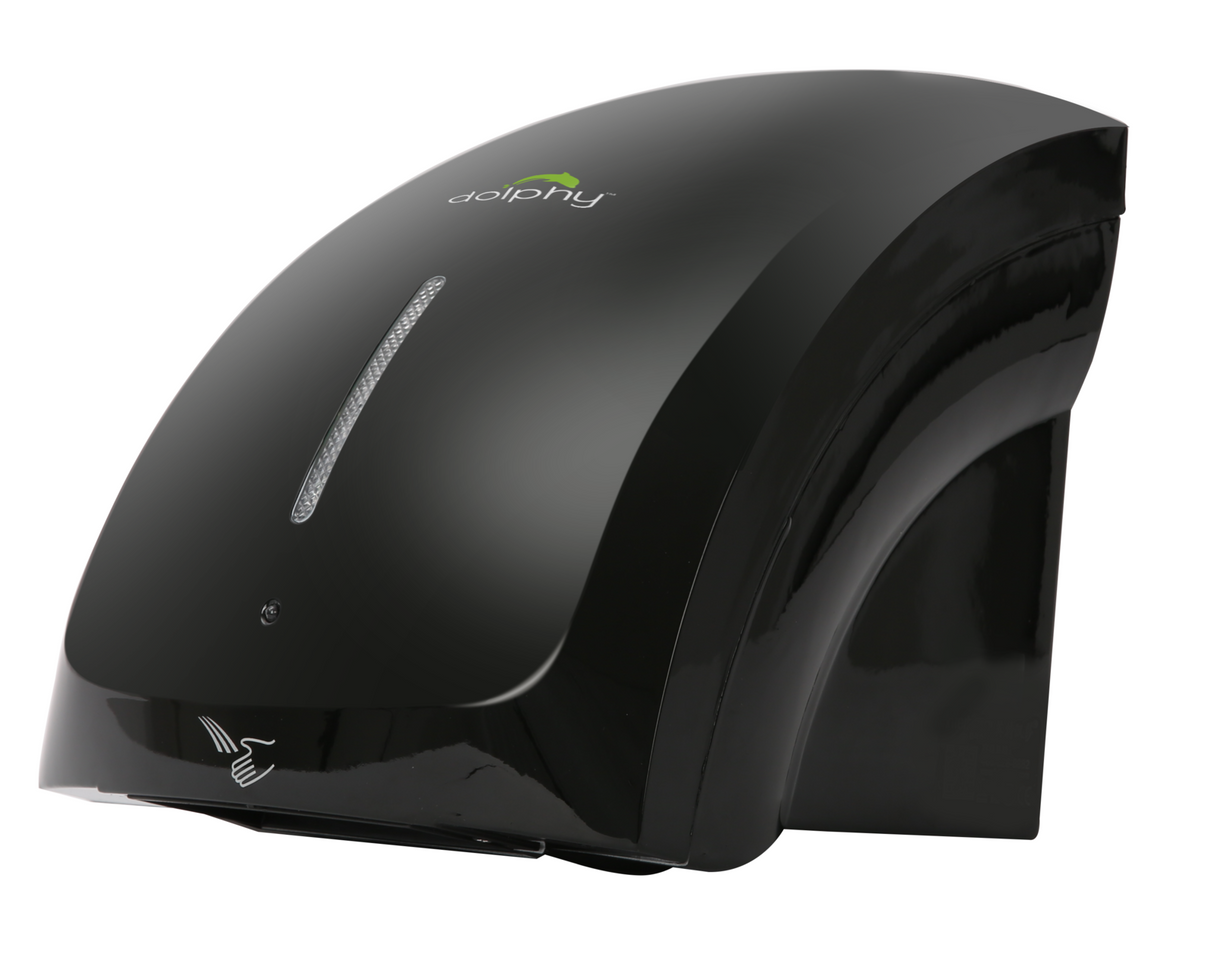 Dolphy eco pro touchless automatic wall mount hand dryer 1800w abs - black
