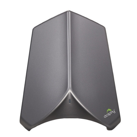 Dolphy adge touchless automatic wall mount hand dryer 1100w abs - silver