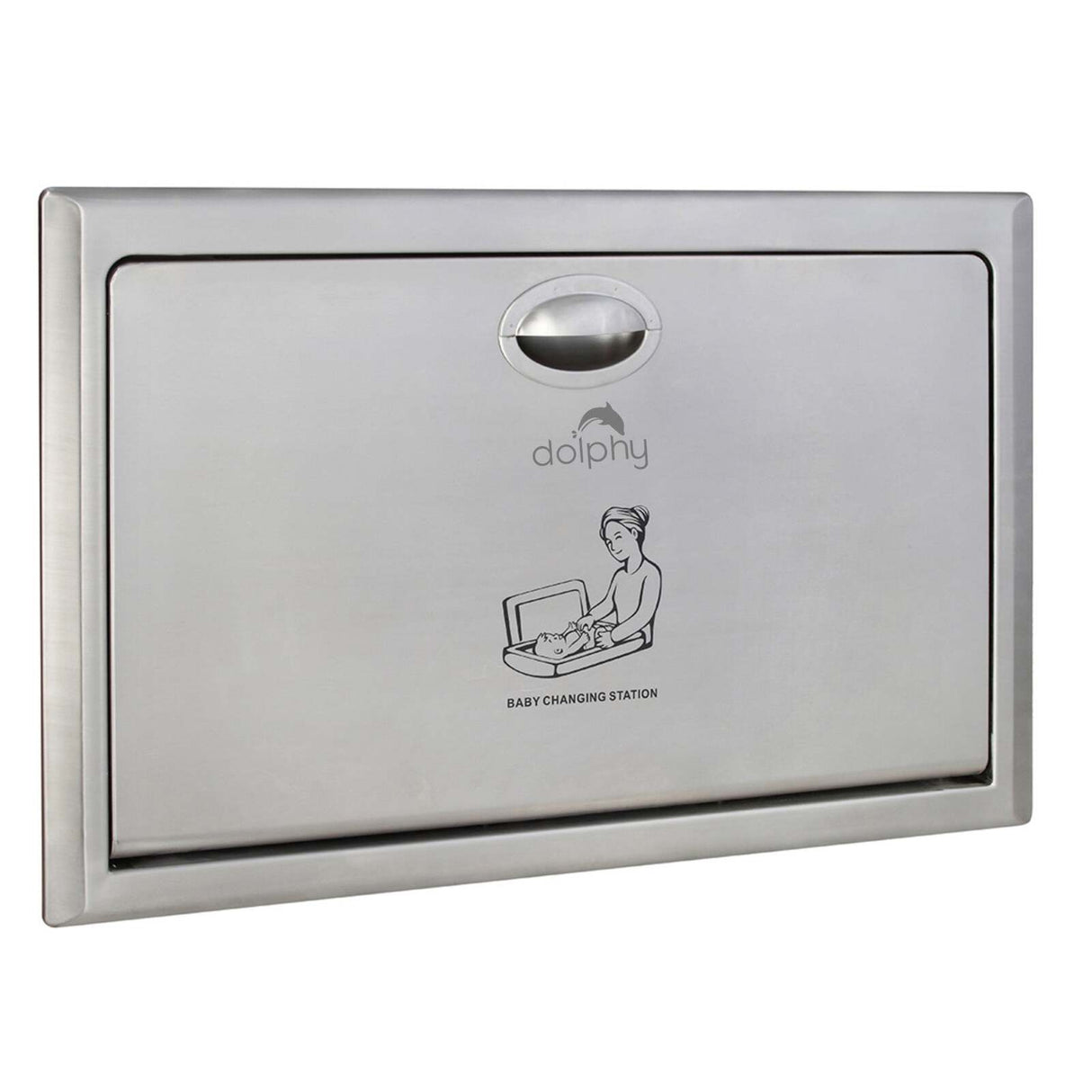 Dolphy waterproof recessed stainless steel baby change station 940x585x104 mm - silver