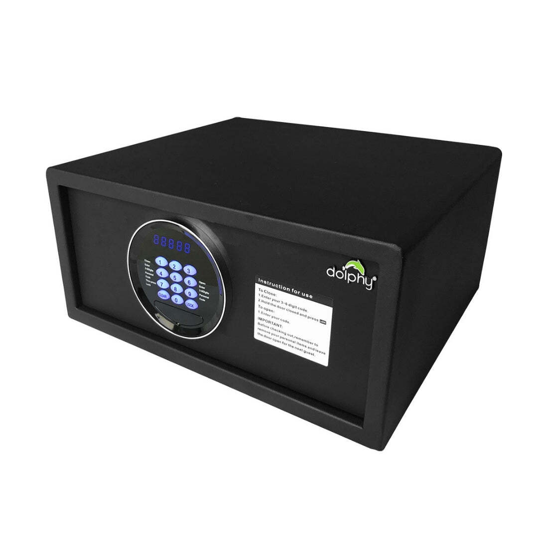Dolphy automatic opening steel digital safe 42x37x20 cm - black