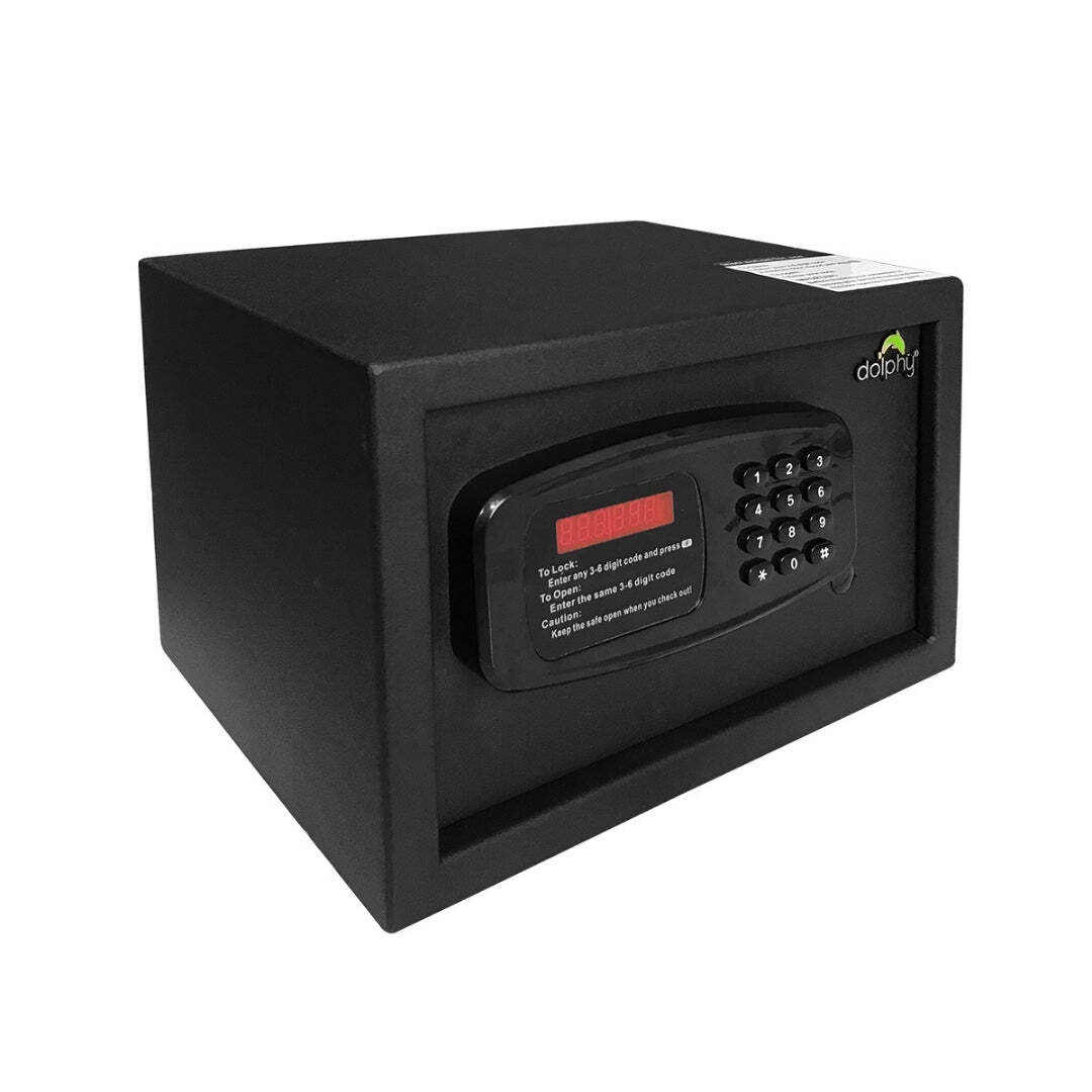 Dolphy freeze system led digital safe - steel - 31x20x20 cm - black
