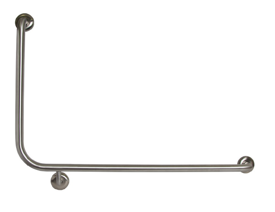 Dolphy wall mount safety stainless steel grab rail (right) 600 x 950mm -  silver
