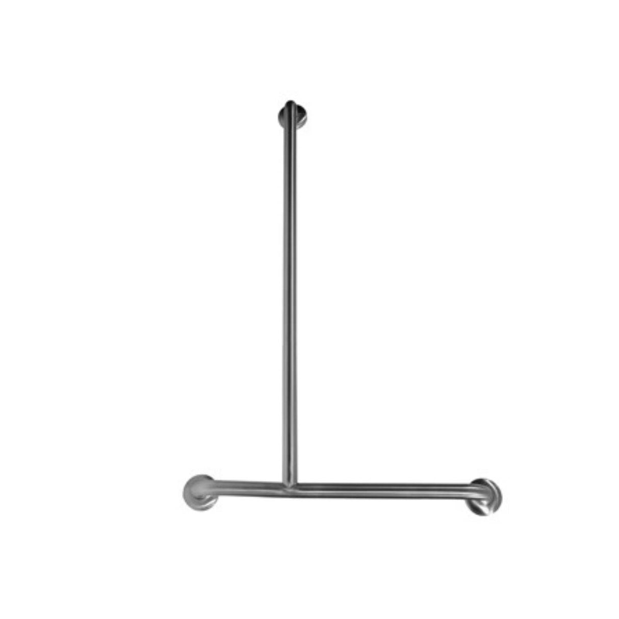 Dolphy offset flush mount shower grab rail lh stainless steel 1100 x 700 mm - silver