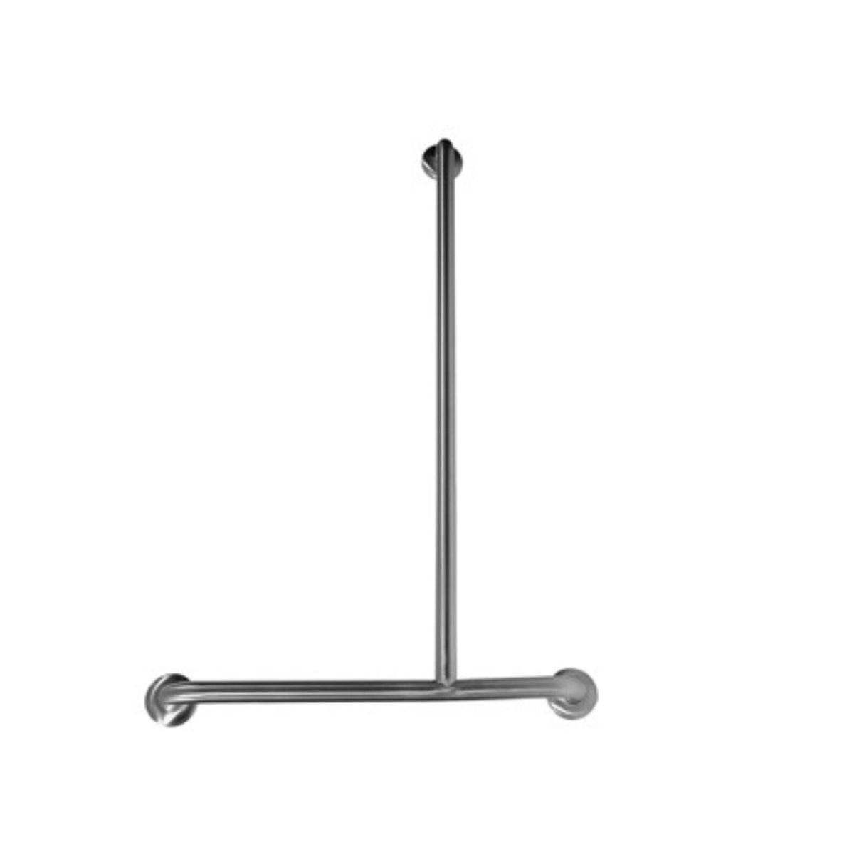 Dolphy offset flush mount shower grab rail rh stainless steel 1100 x 700 mm - silver