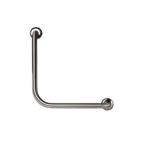Dolphy 90° ambulant stainless steel grab rail 450 x 450mm - silver