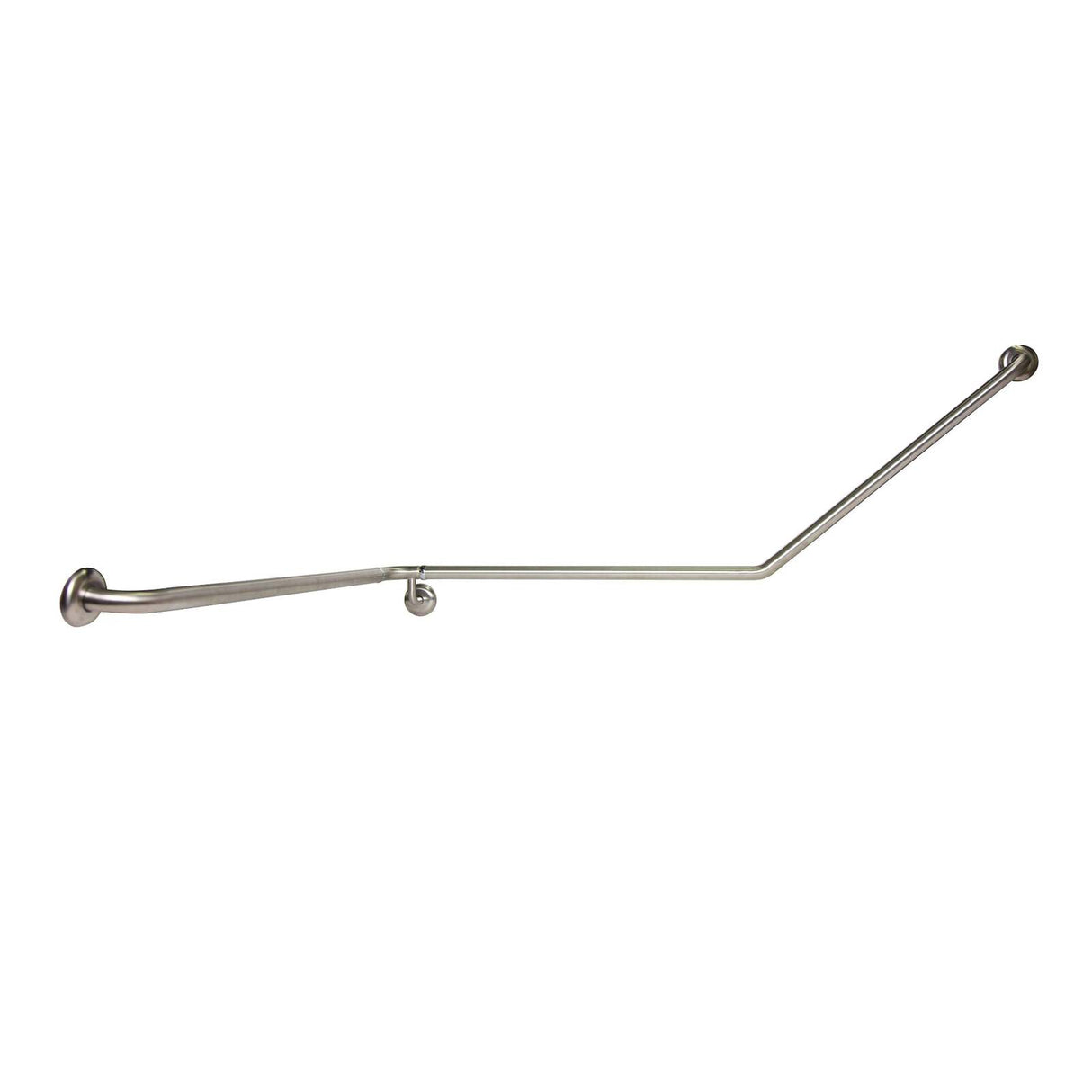 Dolphy 30° flush mount wrap around grab rail modular stainless steel 1100x900x700mm lh - silver