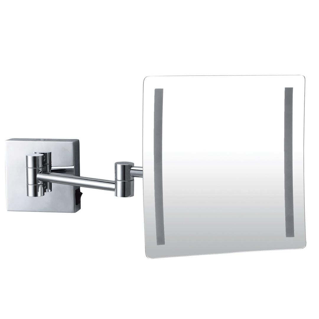 Dolphy 180° adjustable wall mount 3x magnifying mirror - silver