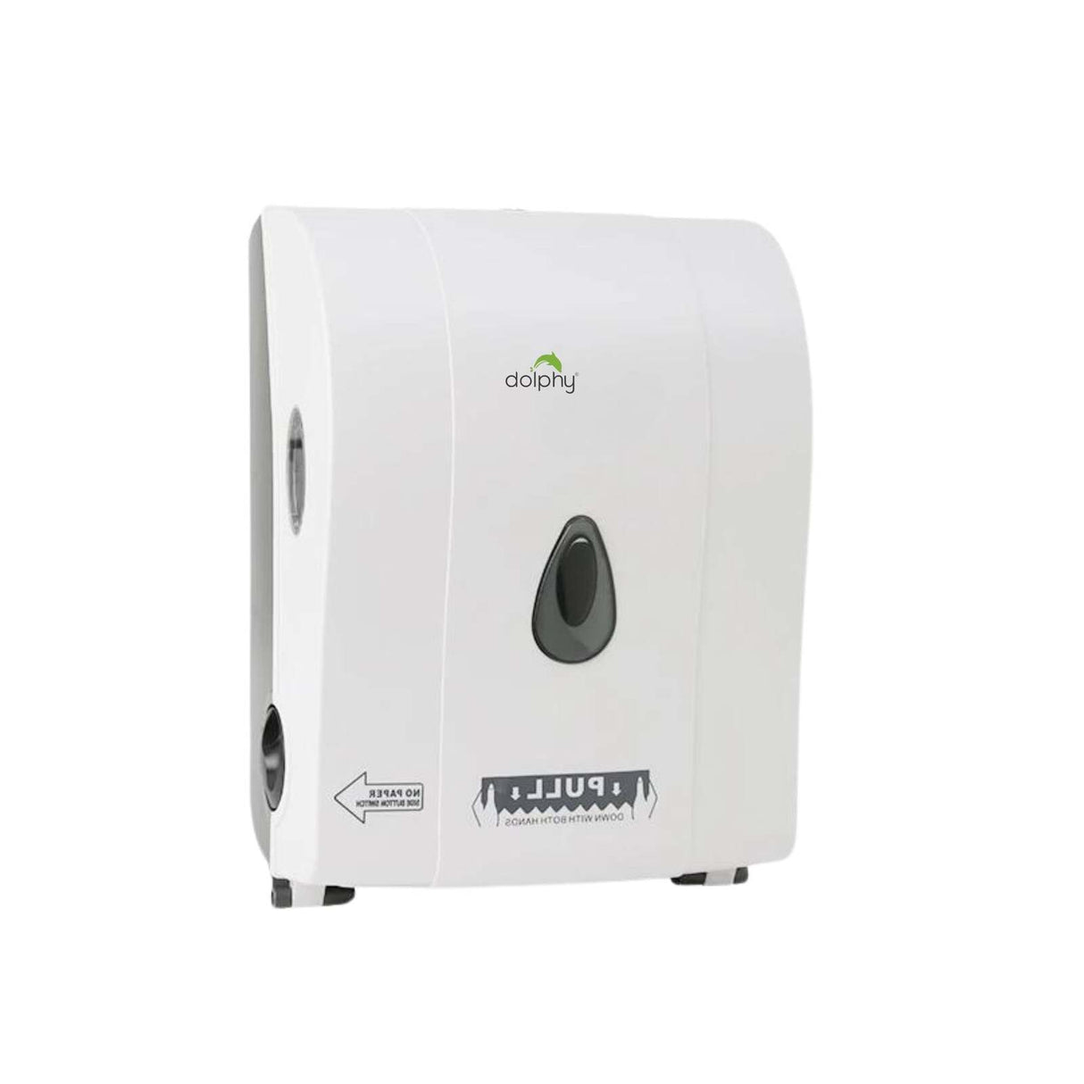 Dolphy auto-cut lockable abs paper towel dispenser - white