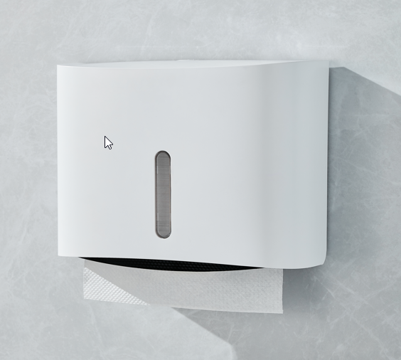 Dolphy secure lock durable abs hand paper towel dispenser - white