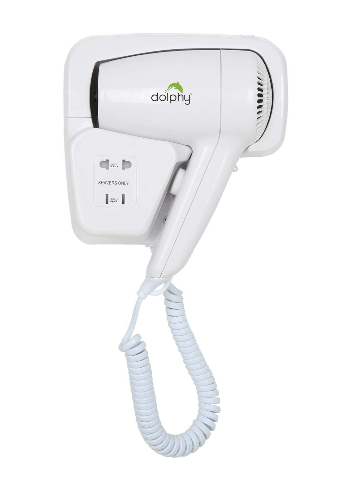 Dolphy low noise wall mounted hair dryer 1200w - white