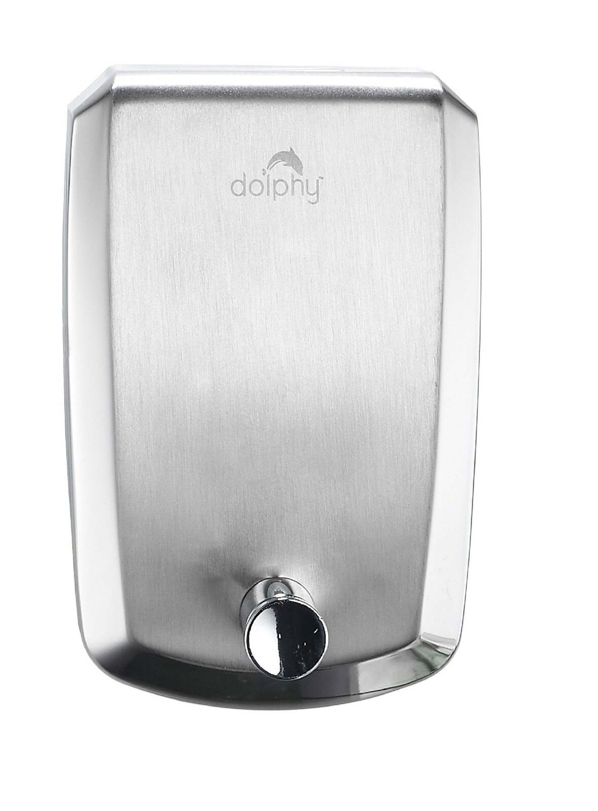 Dolphy manual stainless steel liquid soap dispenser 500ml - silver