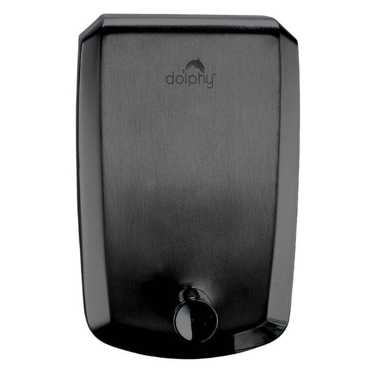 Dolphy manual multi compatible stainless steel soap dispenser 1000ml – black