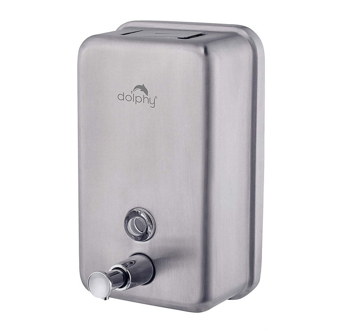 Dolphy manual rectangle stainless steel  soap dispenser 1100ml - silver