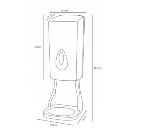 Dolphy automatic abs soap-sanitiser dispenser with drip tray 1000ml - white