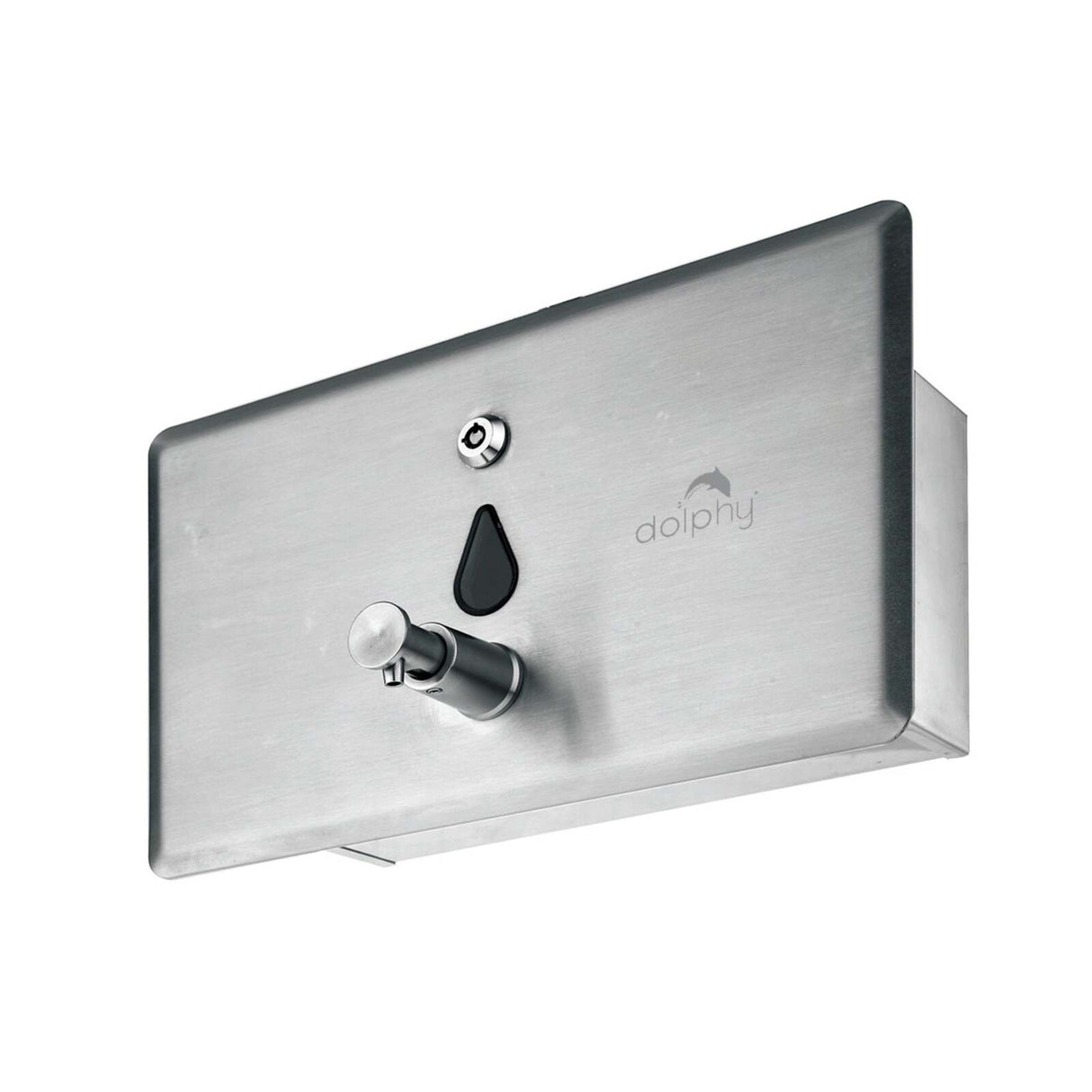 Dolphy recessed mounted stainless steel soap dispenser 1400ml - silver