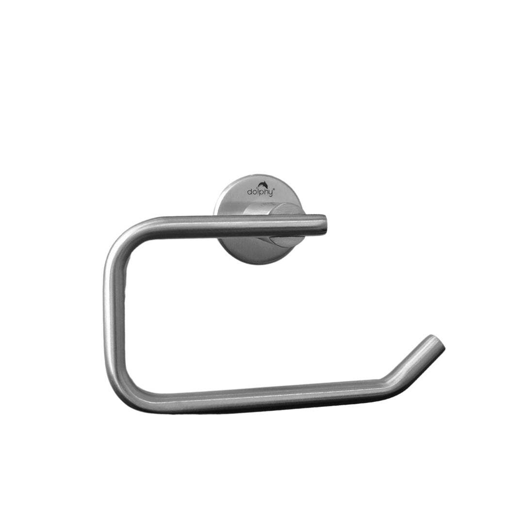 Dolphy space saving heavy stainless steel toilet roll holder - silver