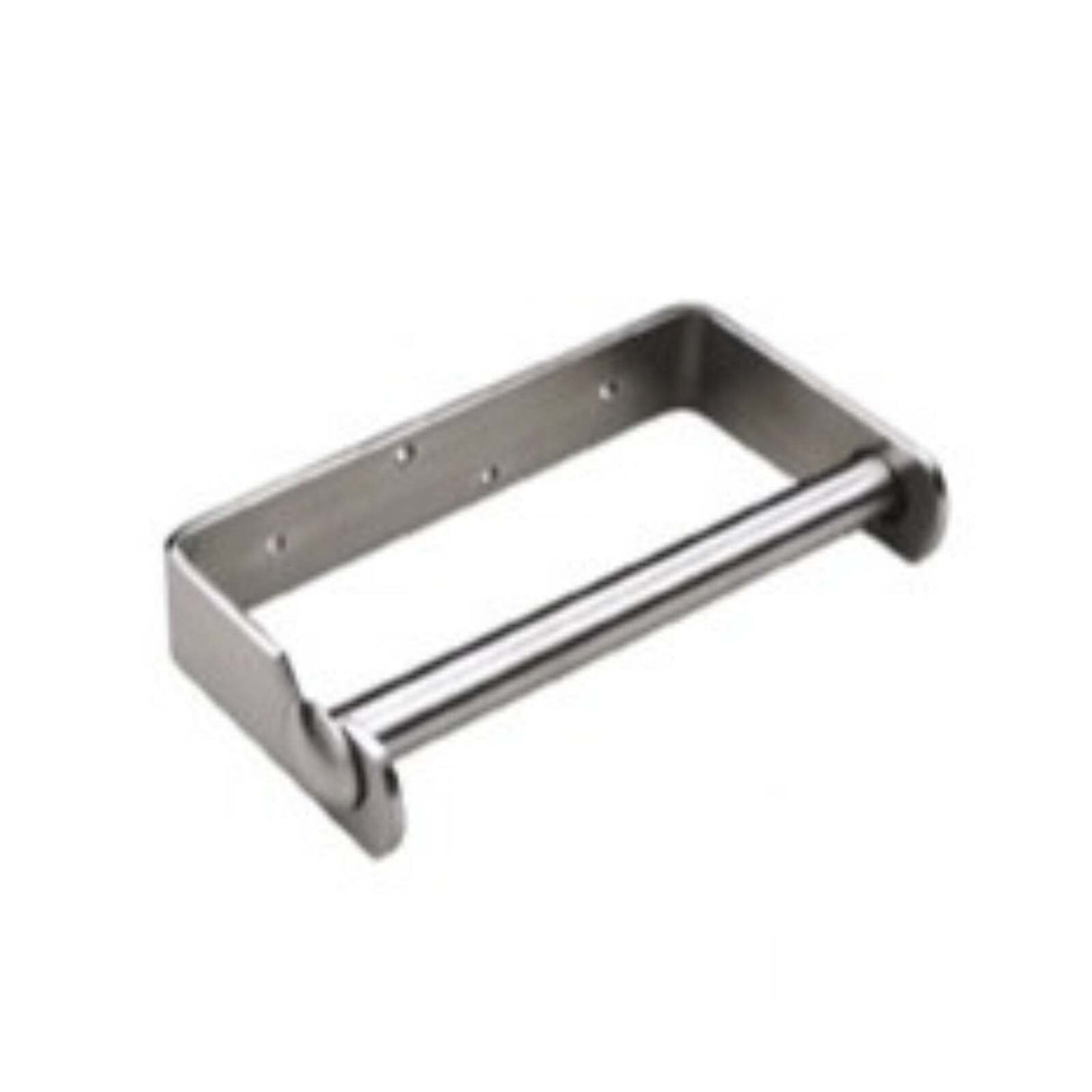 Dolphy space saving heavy duty stainless steel single toilet roll holder - silver