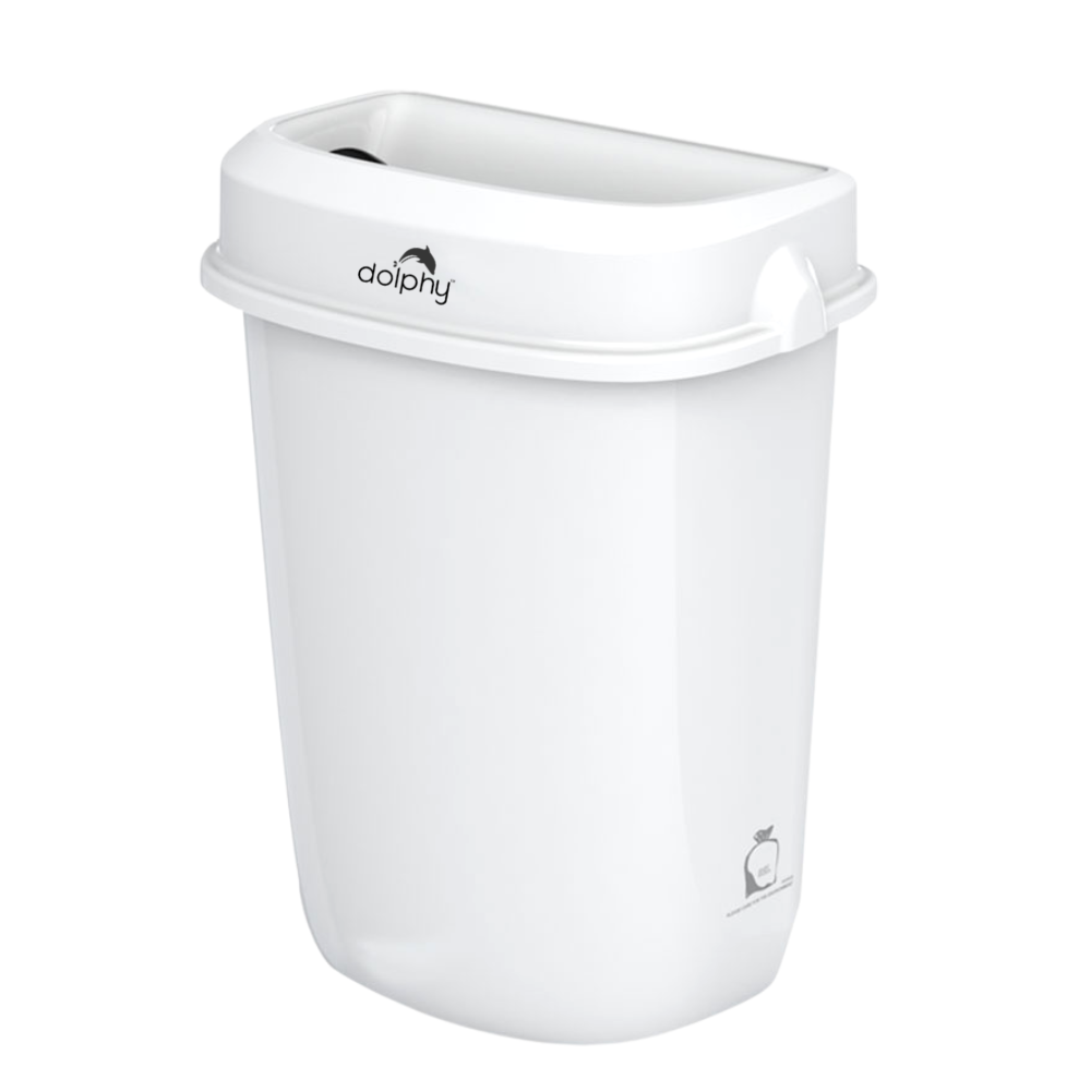 Dolphy plaza waste bin 32l polypropylene - white