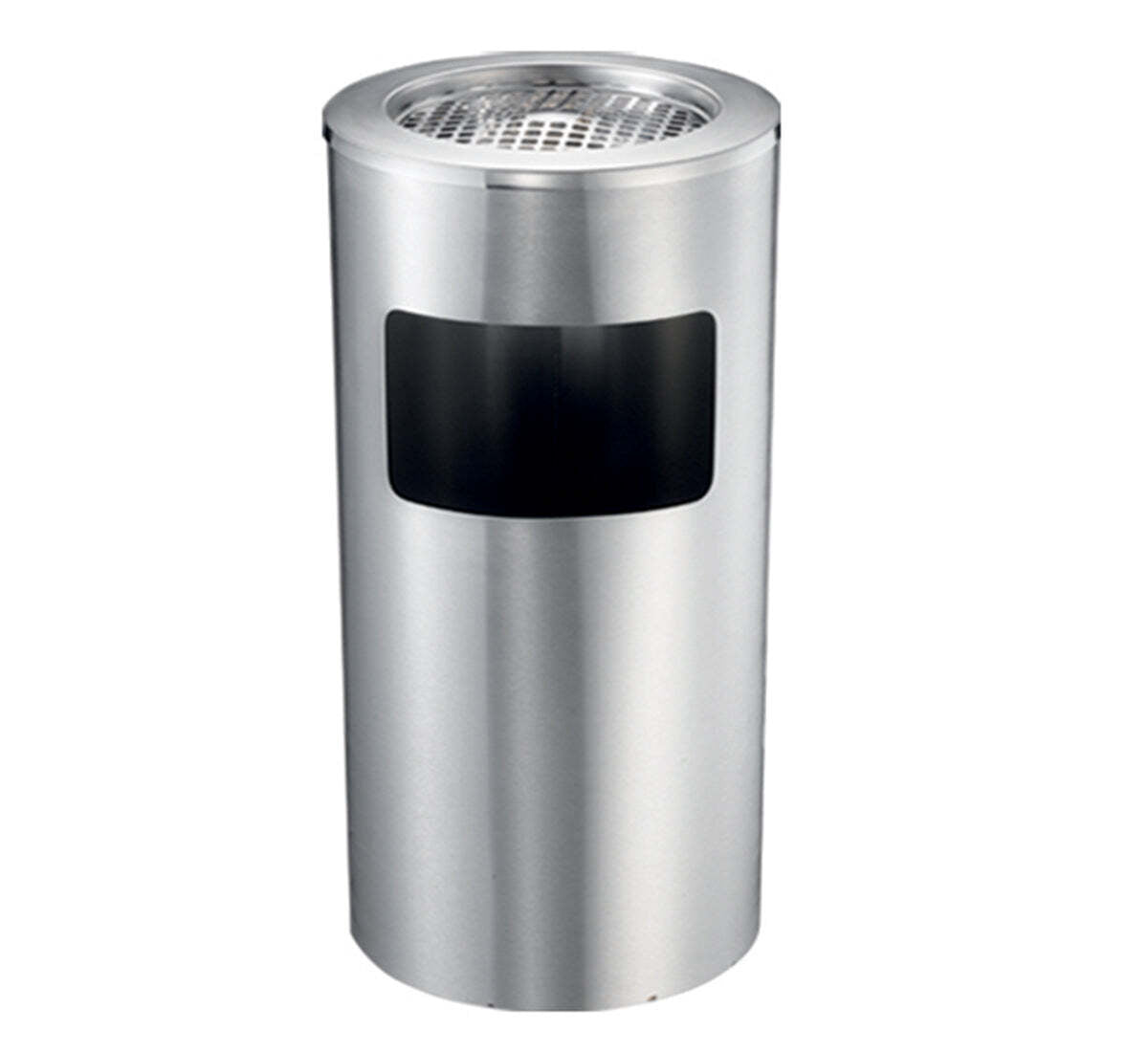 Dolphy rust-resistant stainless steel ashtray with bin 10l - silver