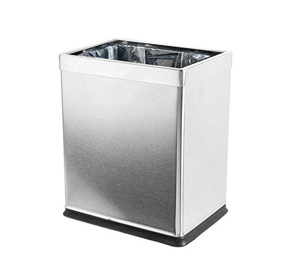 Dolphy stainless steel indoor trash can 10l - silver