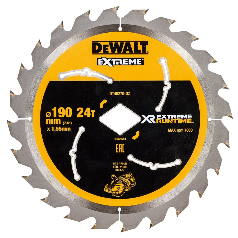 Dewalt Xr Extreme Diamond Arbor Saw Blades 24t DT40270-QZ