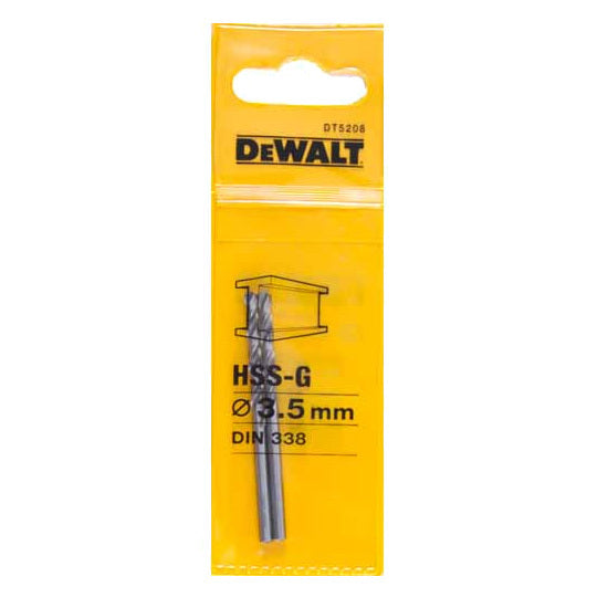 DeWalt 3.5mm HSS-G High Performance 118° Point Angle - 2pk DT5208-QZ