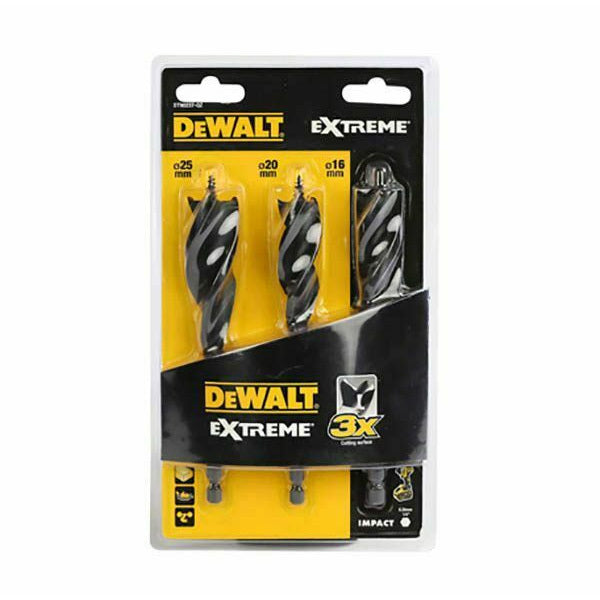 DeWalt 3pc Set 152mm Extreme Tri-Flute Bit Set DT90237-QZ