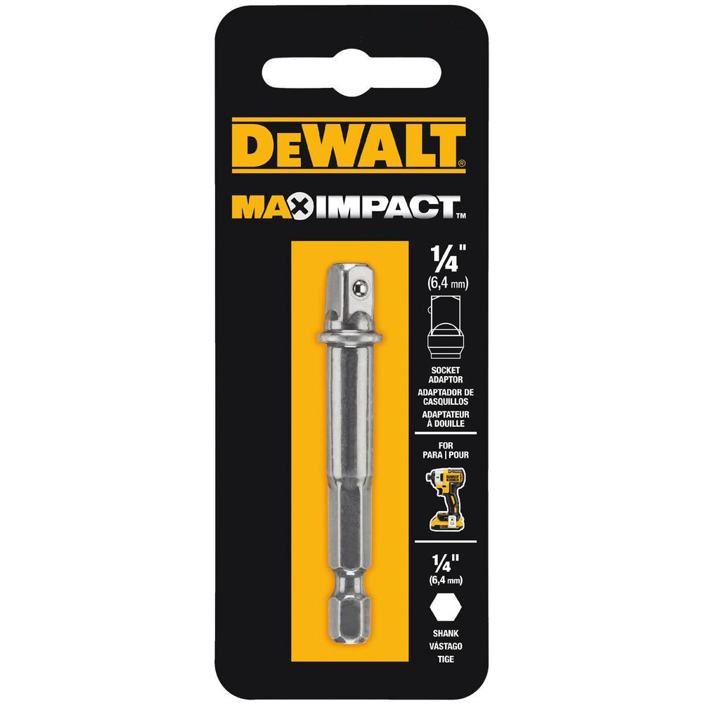DeWalt 1/4 to 1/4" Max Impact Socket Adaptor DWA14ADPTMI"