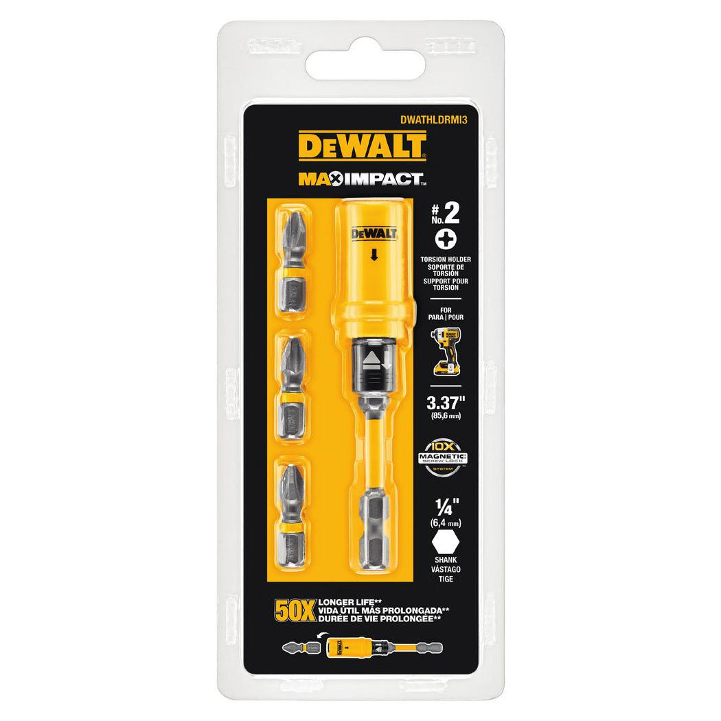 DeWalt Max Impact 1/4 Screw Lock Adaptor DWATHLDRMI3"