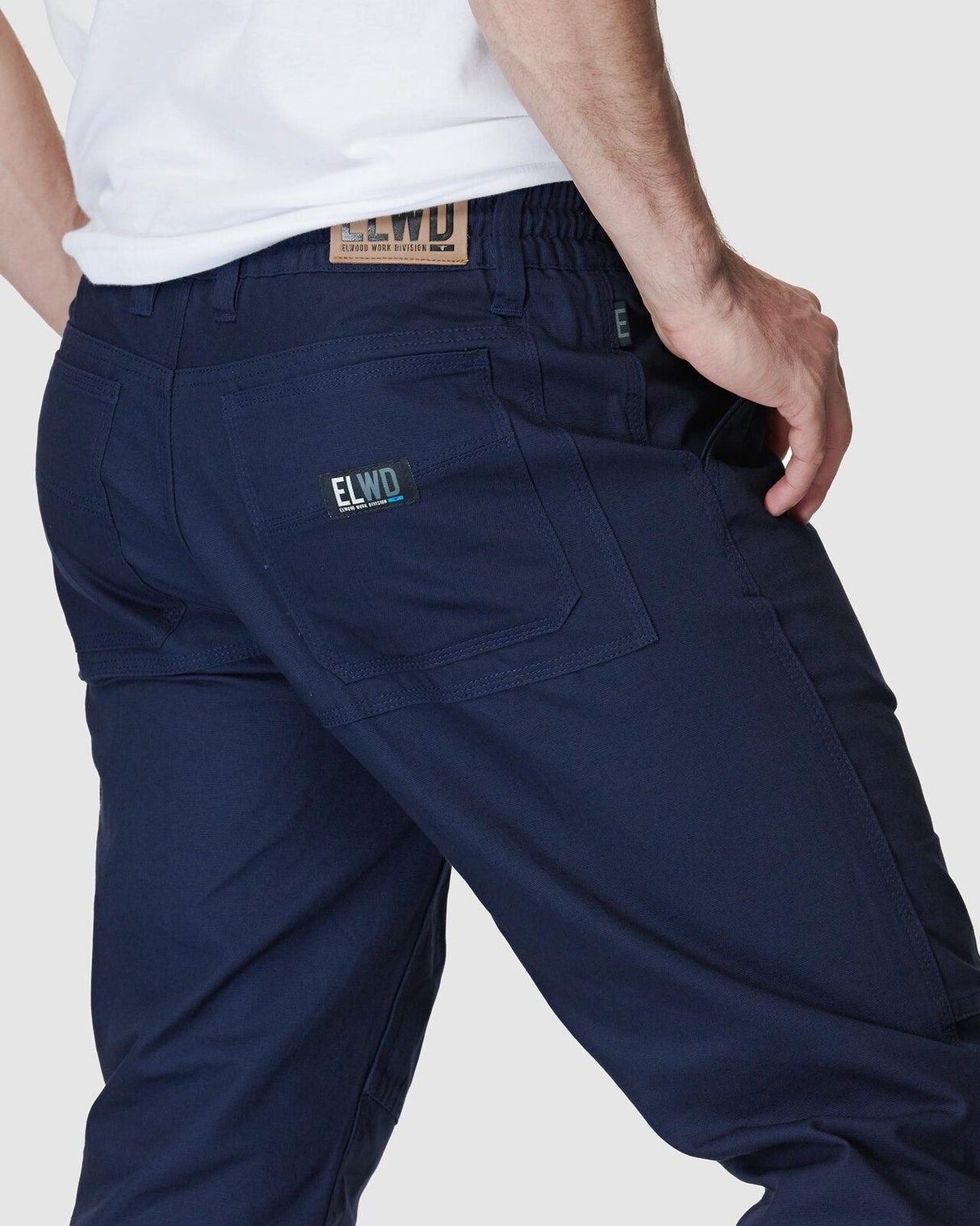Mens Elastic Pant Navy