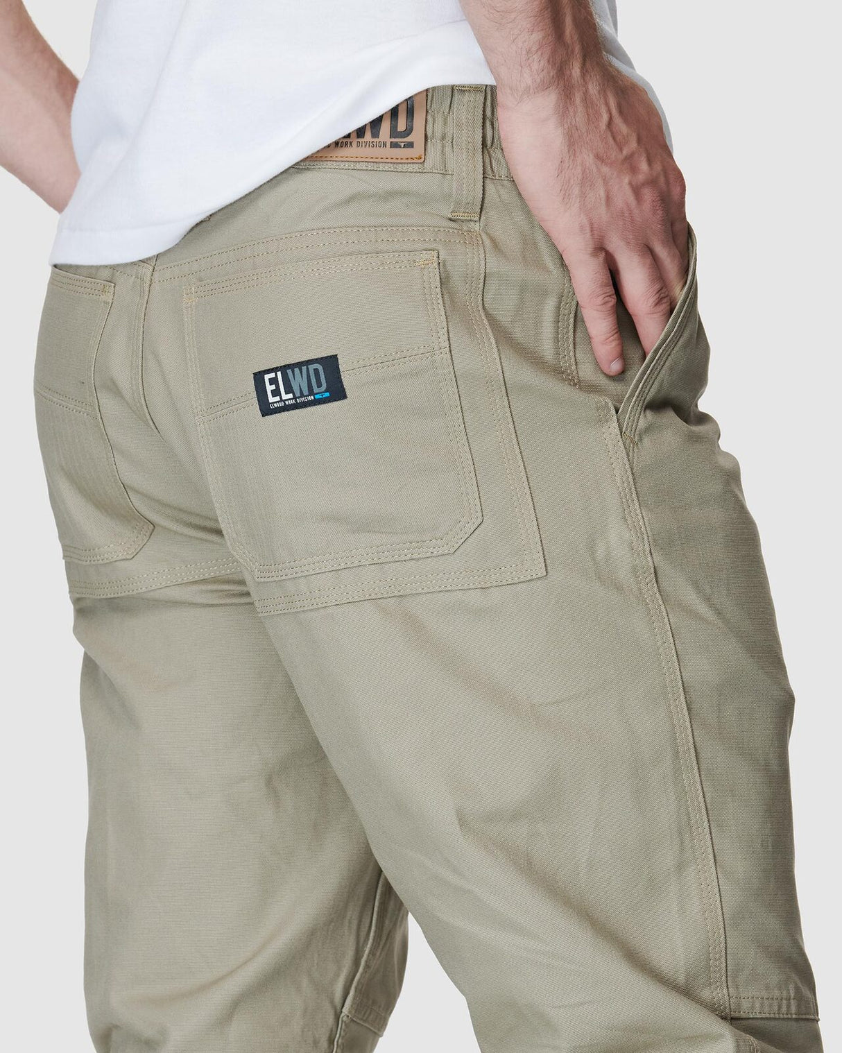 Mens Elastic Pant Stone