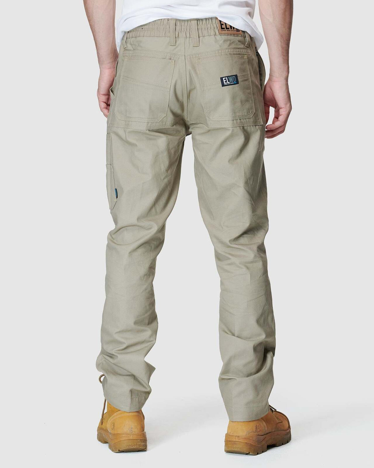 Mens Elastic Pant Stone
