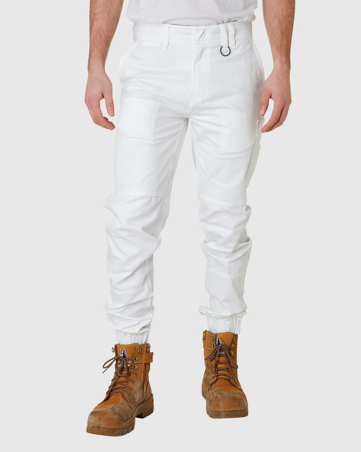 Mens Cuffed Pant White