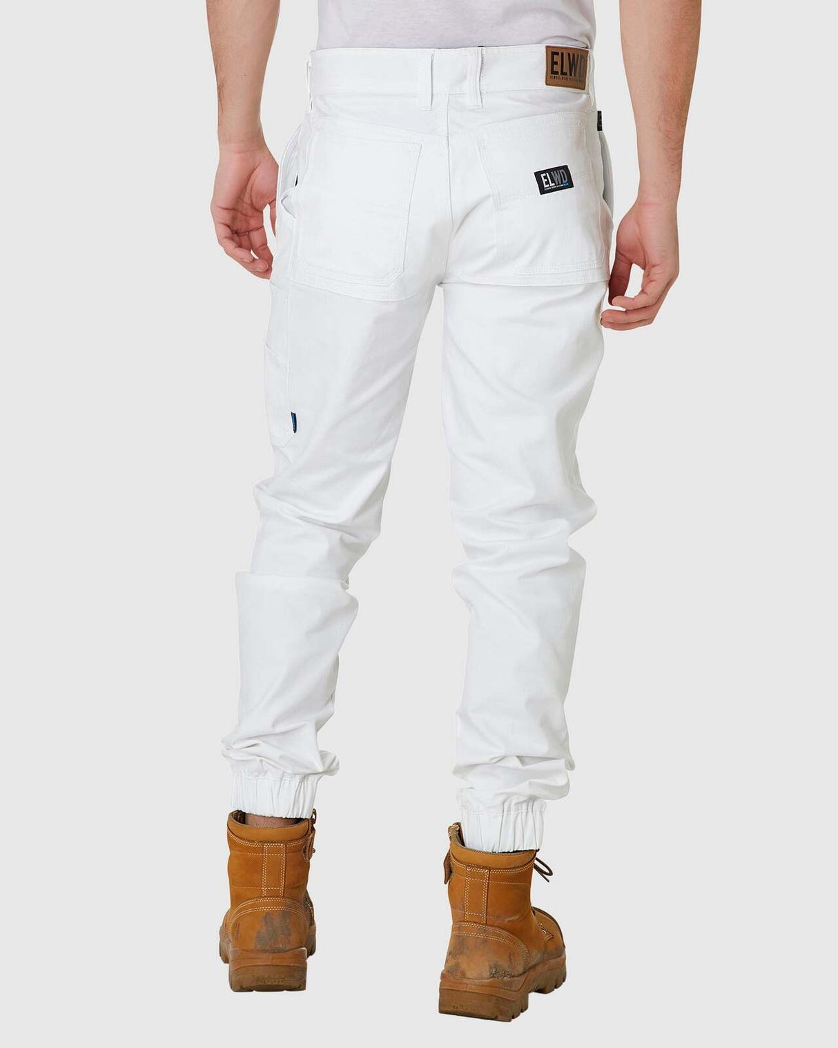 Mens Cuffed Pant White
