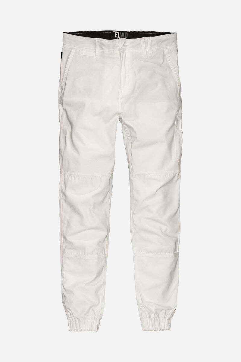 Mens Cuffed Pant White